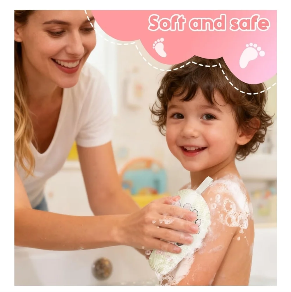 Baby and Kids Bath Loofah Sponge (2 Pack)